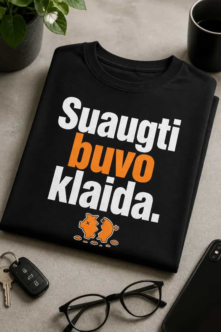 Juokingi marškinėliai „Suaugti buvo klaida“