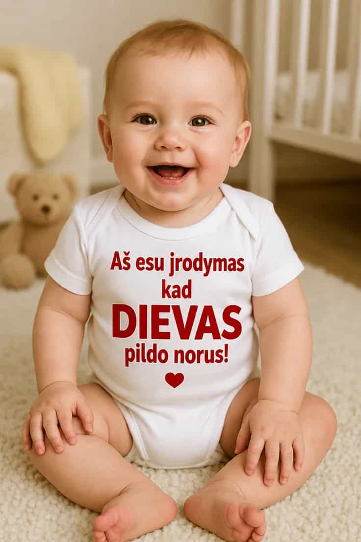 Kūdikio bodi Aš esu įrodymas