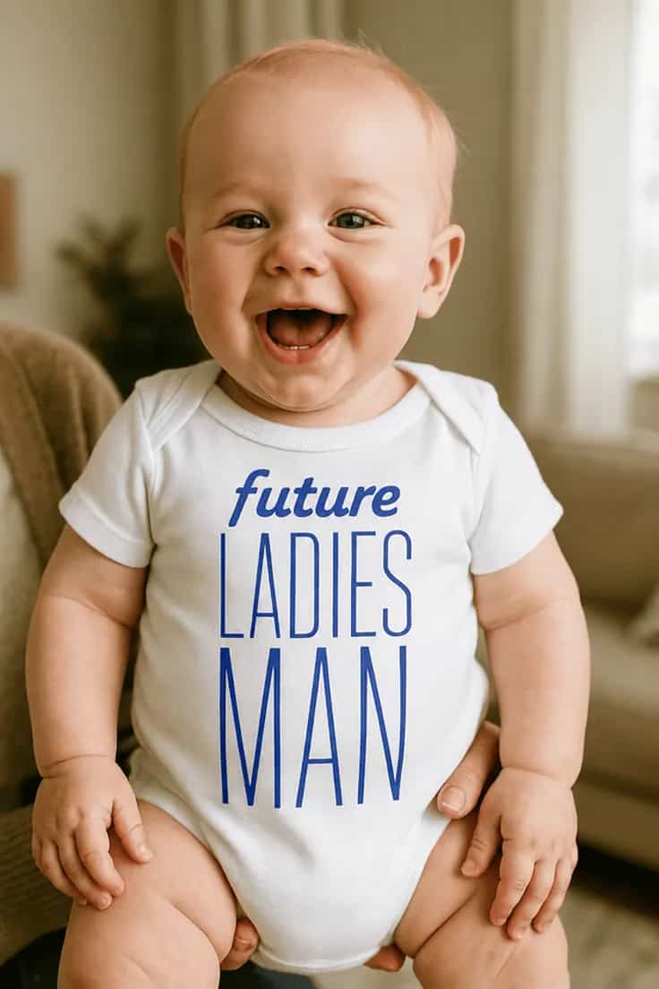 Kūdikio bodi Būsimas damų numylėtinis future LADIES MAN