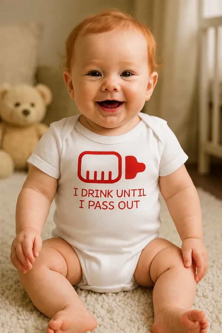 Kūdikio bodi Geriu kol nulūžtu – I DRINK UNTIL I PASS OUT