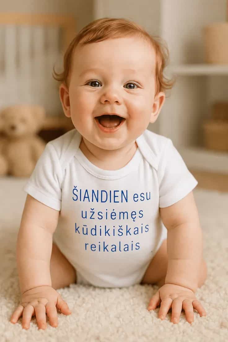 Kūdikio bodi Kūdikiški reikalai – ŠIANDIEN esu