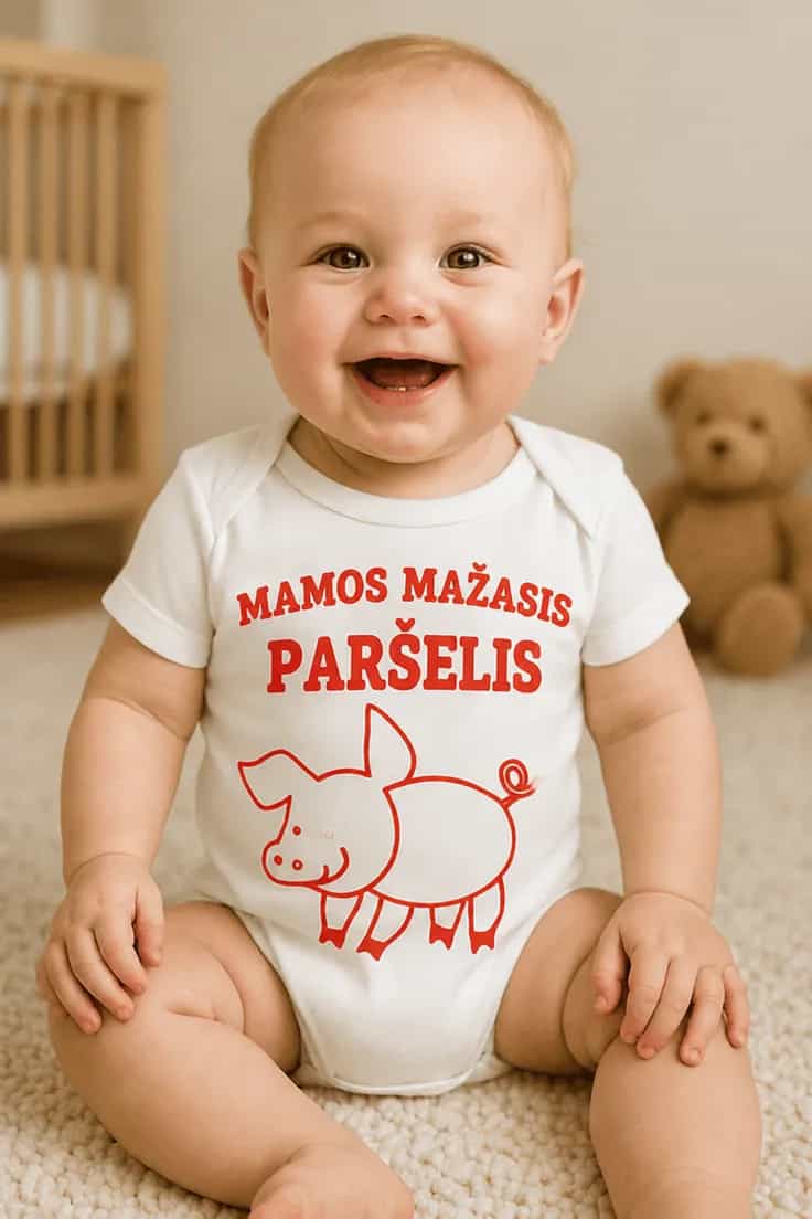 Kūdikio bodi Mamos mažasis paršelis