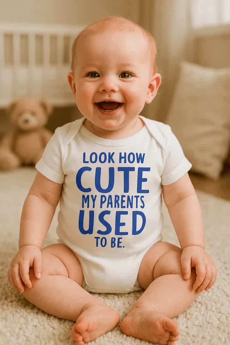 Kūdikio bodi Mieli tėvai – LOOK HOW CUTE MY PARENTS