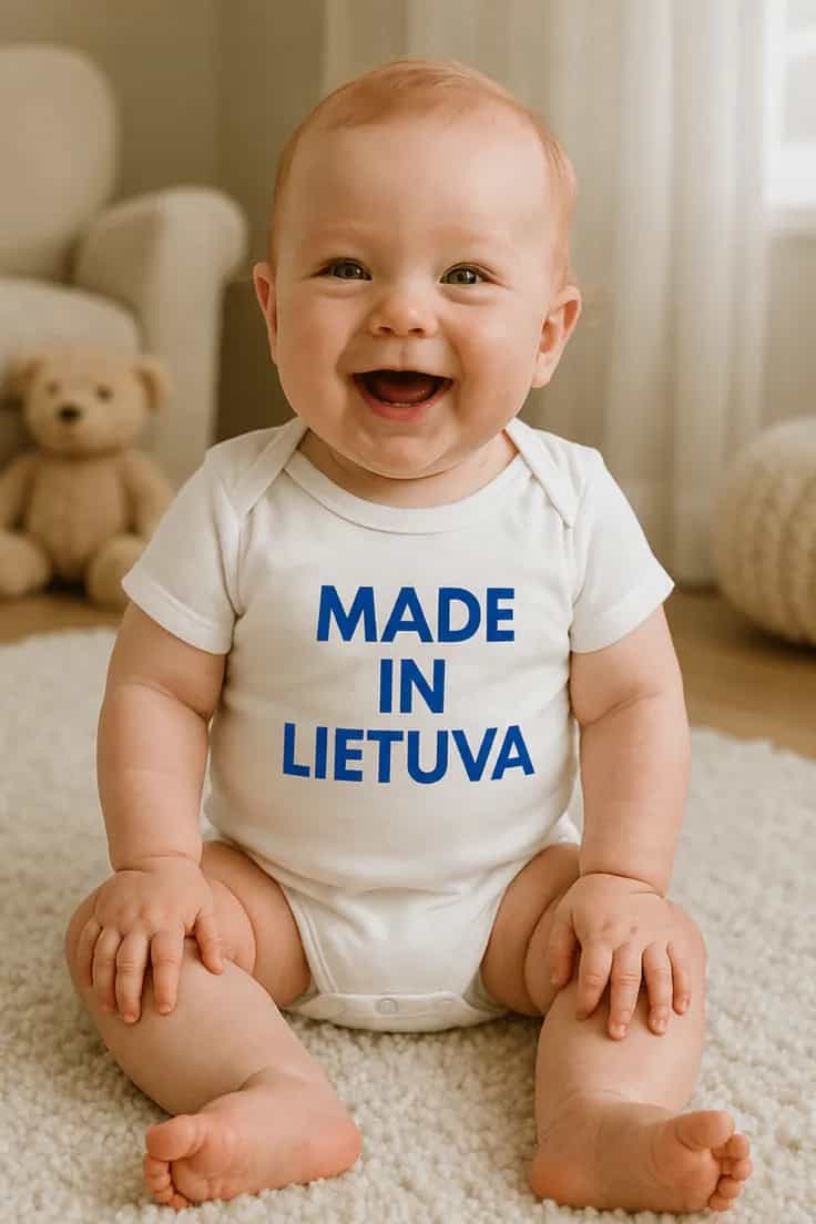 Kūdikio bodi pagaminta Lietuvoje – MADE IN LIETUVA