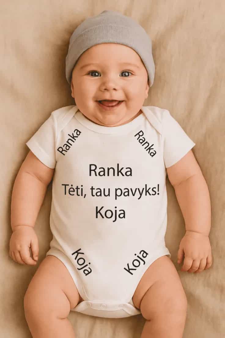 Kūdikio bodi Tėti tau pavyks – Ranka Tėti, tau pavyks!