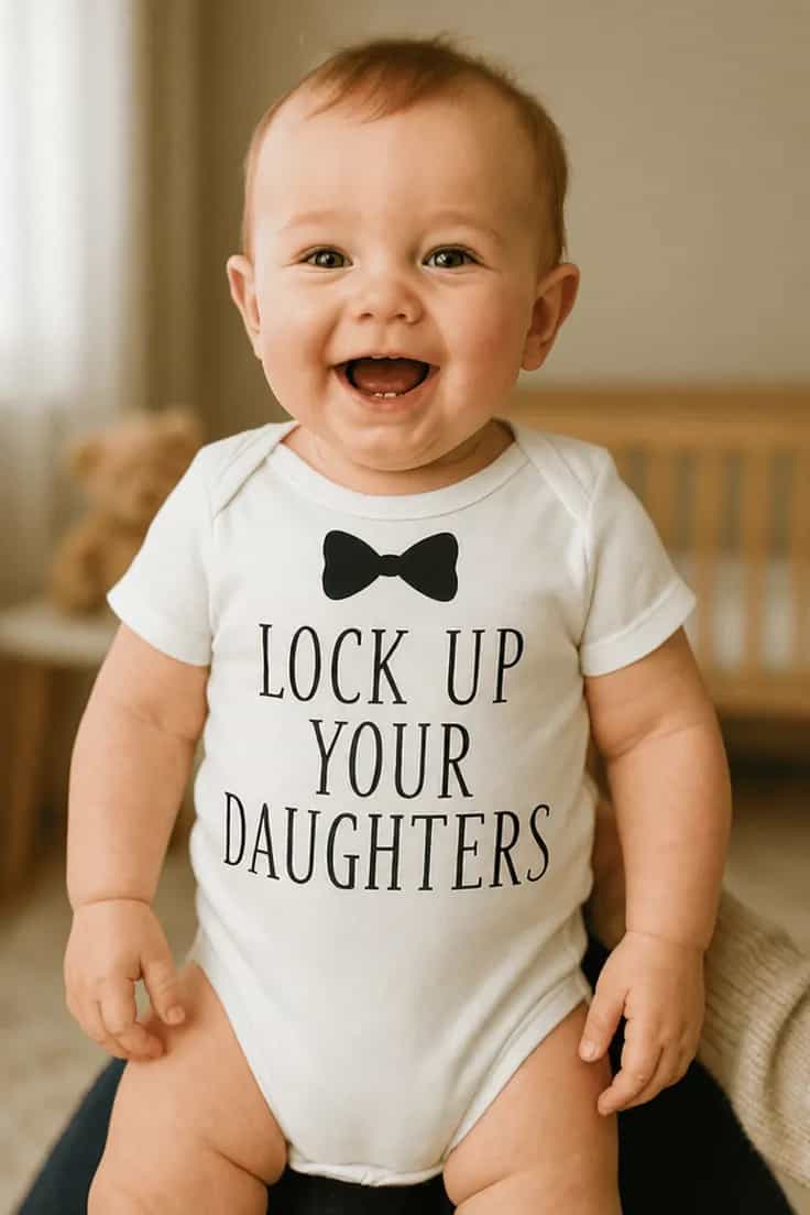 Kūdikio bodi Užrakinkite dukras – LOCK UP YOUR DAUGHTERS