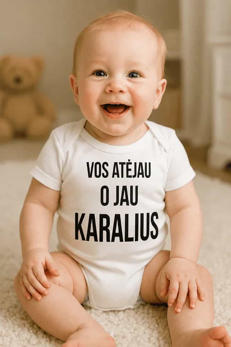 Kūdikio bodi Vos atėjau jau karalius
