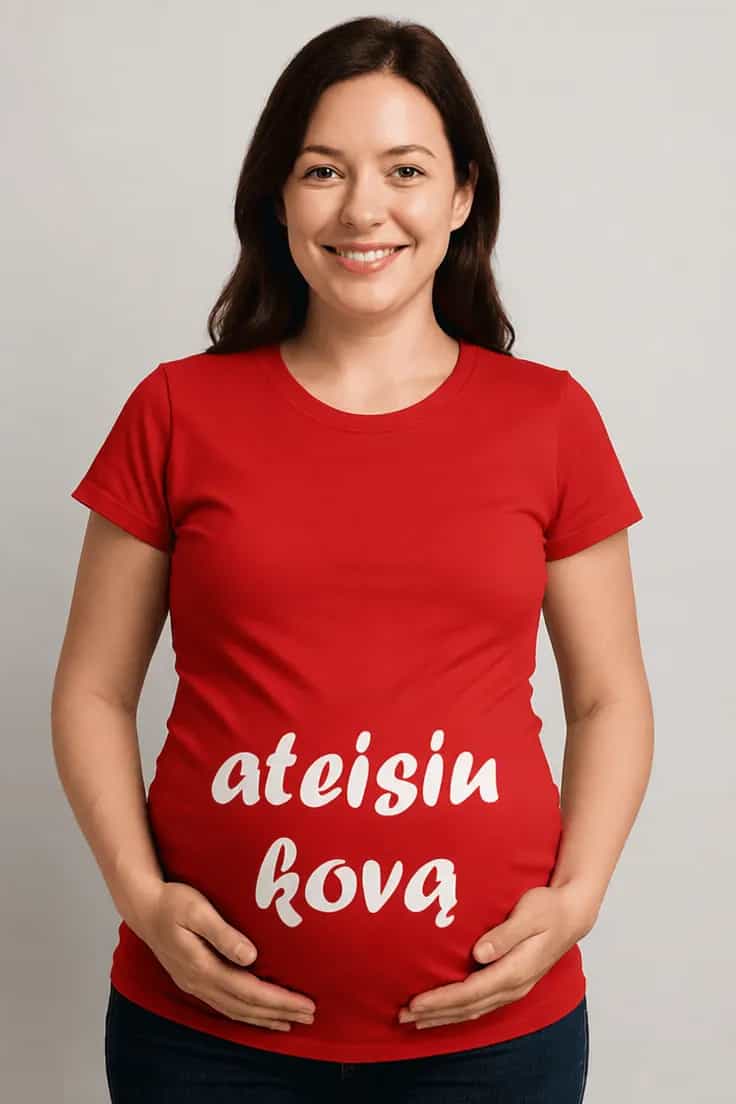 Marškinėliai nėščiajai Ateisiu kovą