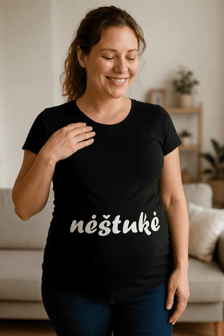 Marškinėliai nėščiajai Nėštukė