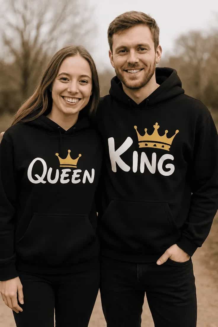 Megztinis King queen dviejų spalvų komplektas