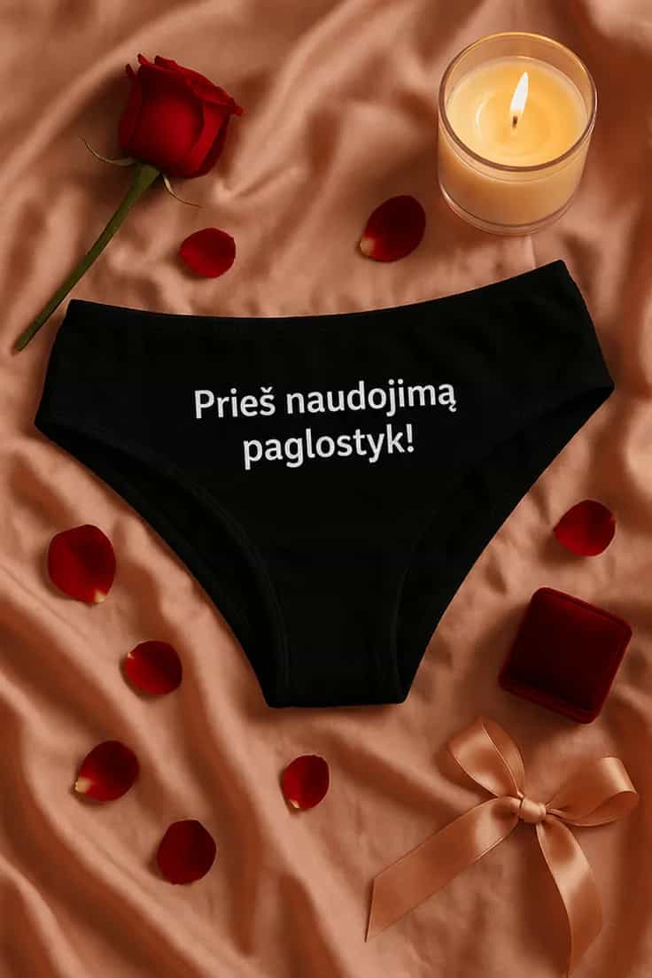 Moteriški apatiniai prieš naudojimą paglostyk