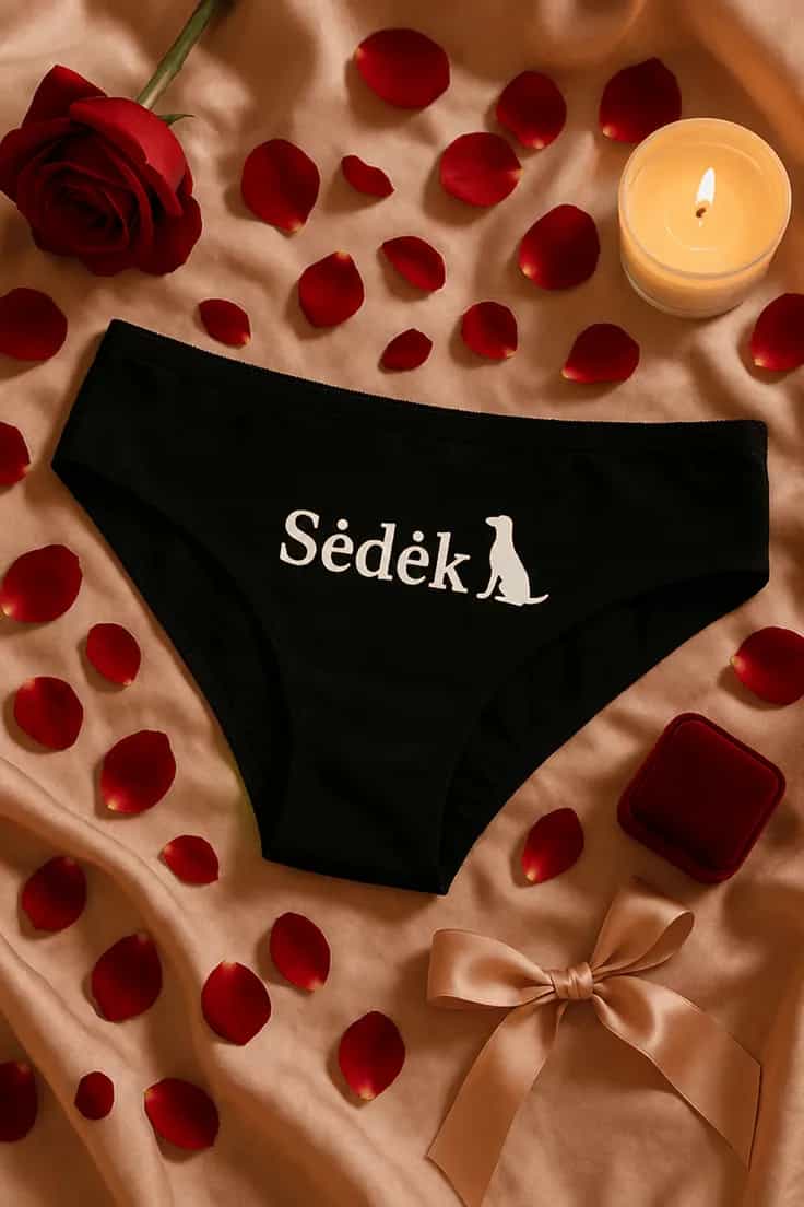 Moteriški apatiniai sėdėk šuneli