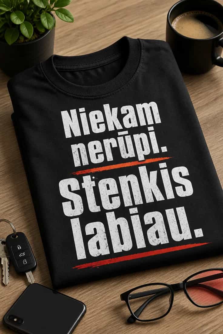 Niekam nerūpi. Stenkis labiau. marškinėliai