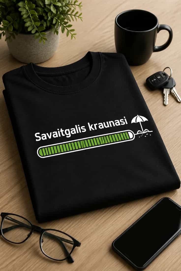 Juokingi marškinėliai „Savaitgalis kraunasi“