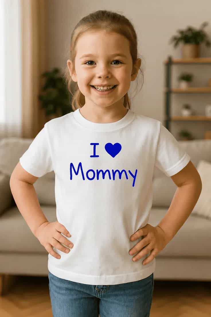 Vaikiški marškinėliai Aš myliu mamytę – I ❤ Mommy