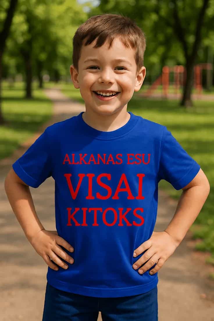 Vaikiški marškinėliai Alkanas esu visai kitoks