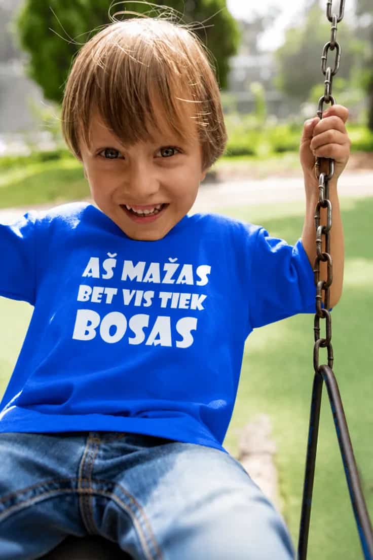 Vaikiški marškinėliai Mažas bet bosas