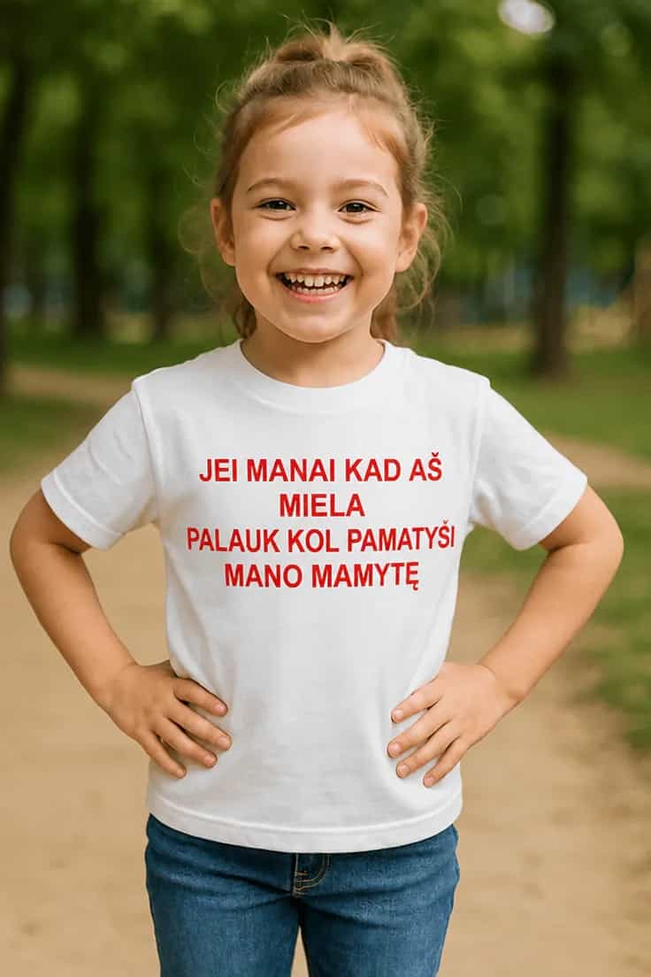 Vaikiški marškinėliai Palauk kol pamatysi mamytę