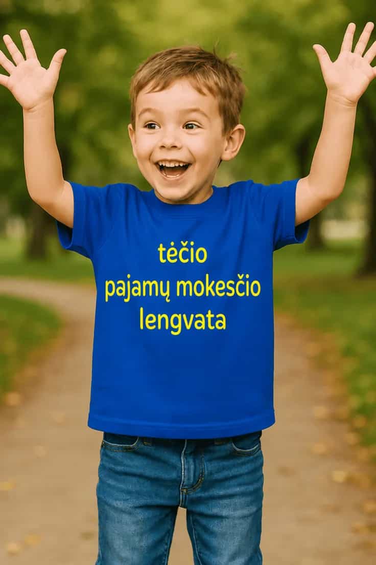 Vaikiški marškinėliai Tėčio mokesčių lengvata