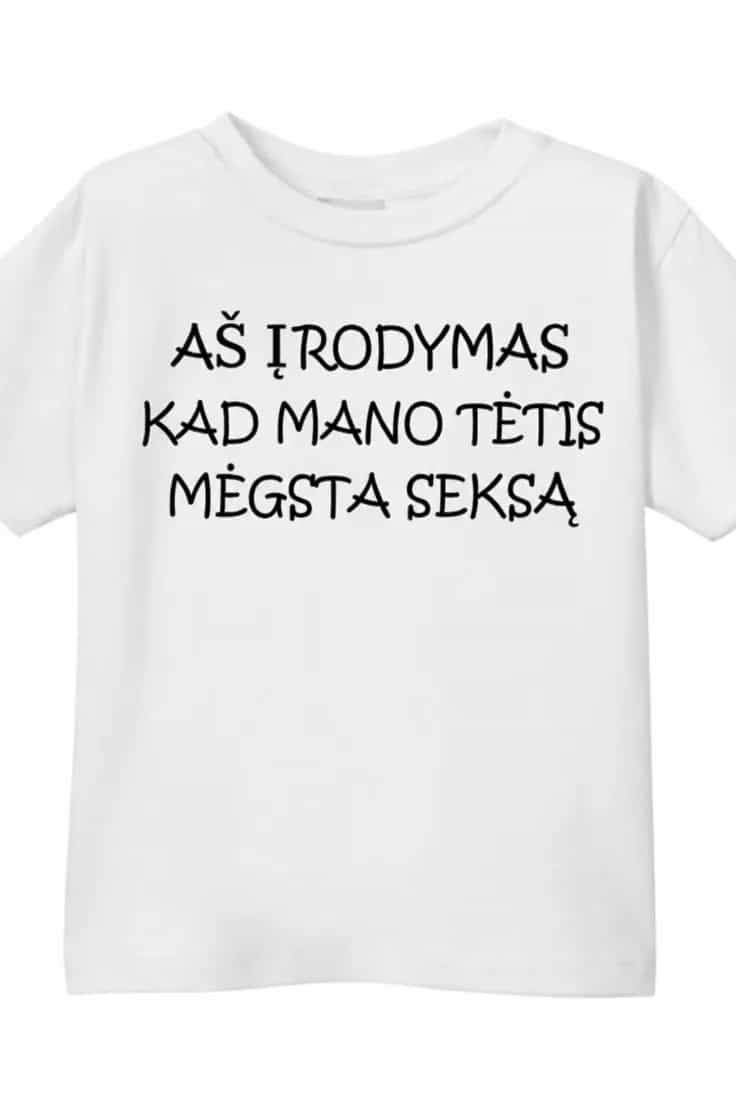Vaikiški marškinėliai Tėčio įrodymas – AŠ ĮRODYMAS