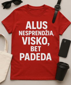 Marškinėliai „Alus nesprendžia visko, bet padeda“