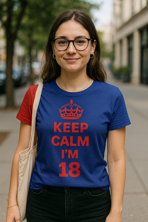KEEP CALM I'M 18 - Marškinėliai