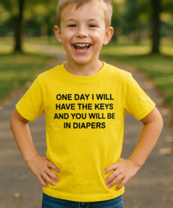 ONE DAY I WILL HAVE THE KEYS AND YOU WILL BE IN DIAPERS - Marškinėliai