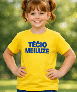 Juokingi vaikiški marškinėliai „Tėčio MEILUŽĖ“