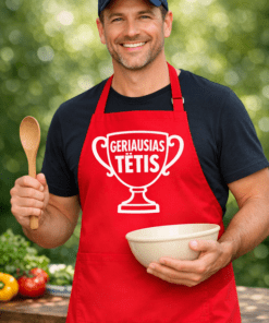 Juokinga prijuostė „GERIAUSIAS TĖTIS“