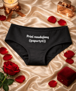 Juokingos moteriškos kelnaitės „Prieš naudojimą ((papurtyti))“