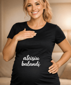 Nėščiųjų marškinėliai „Ateisiu balandį“