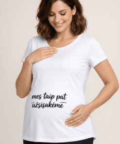 Nėščiųjų marškinėliai „Mes taip pat užsisakėme“