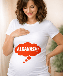 Marškinėliai nėščiosioms ALKANAS!!!