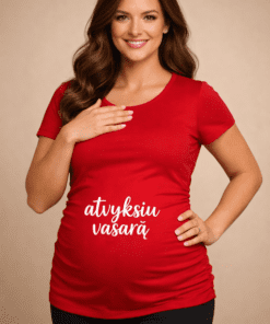 Nėščiųjų marškinėliai „Atvyksiu vasarą“