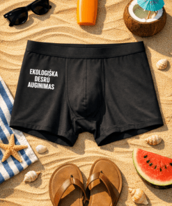 Vyriškos bokserio kelnaitės „EKOLOGIŠKAS DEŠRŲ AUGINIMAS“