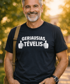 Juokingi marškinėliai tėčiams – GERIAUSIAS TĖVELIS