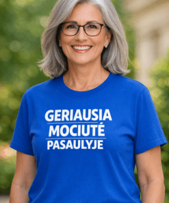 Juokingi marškinėliai „GERIAUSIA MOČIUTĖ PASAULYJE“